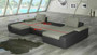 Cardiff U shaped sofa bed with storage S33/B03