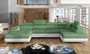 Stoke on Trent U shaped sofa bed with storage S34/S33