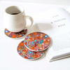 Individual Ceramic coasters featuring Aboriginal Indigenous designs - Women's Ceremony