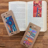 Magnetic style bookmarks featuring designs by Australian Aboriginal artists