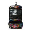 Hanging style toiletry bag featuring designs by Australian Aboriginal artists