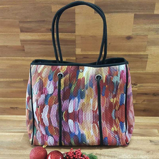 Lightweight Neoprene Tote Bags Featuring Aboriginal Designs