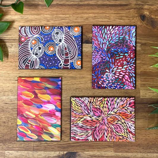Australian Made Tin Magnet featuring Aboriginal designs