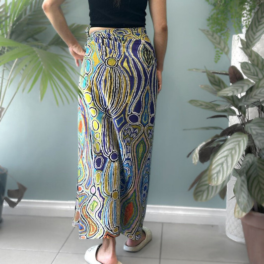 Cotton sarongs featuring Indigenous designs by Aboriginal artists