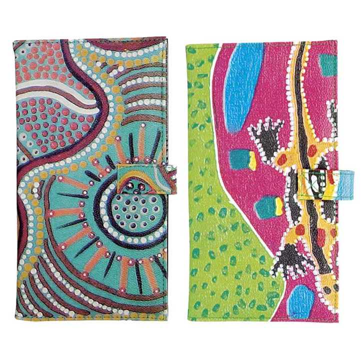 Travel Passport and Ticket Wallets that Feature Indigenous Australian Designs