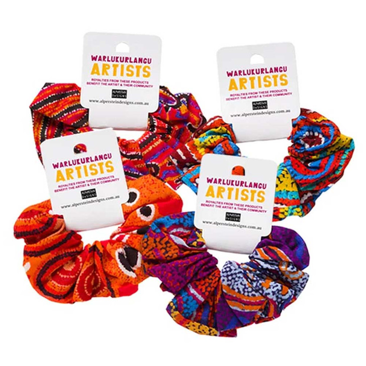 Scrunchie featuring Aboriginal designs by Indigenous Australian artists