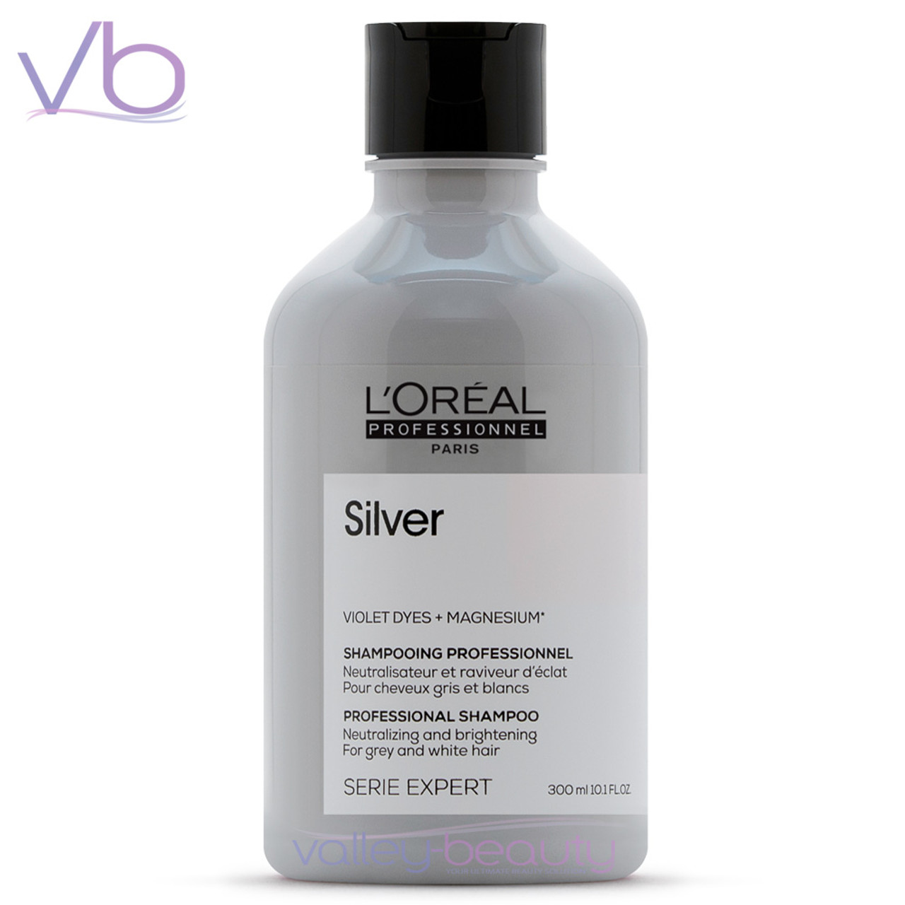 L'Oreal Silver Shampoo Neutralizing and Brightening Cleanser for Grey White