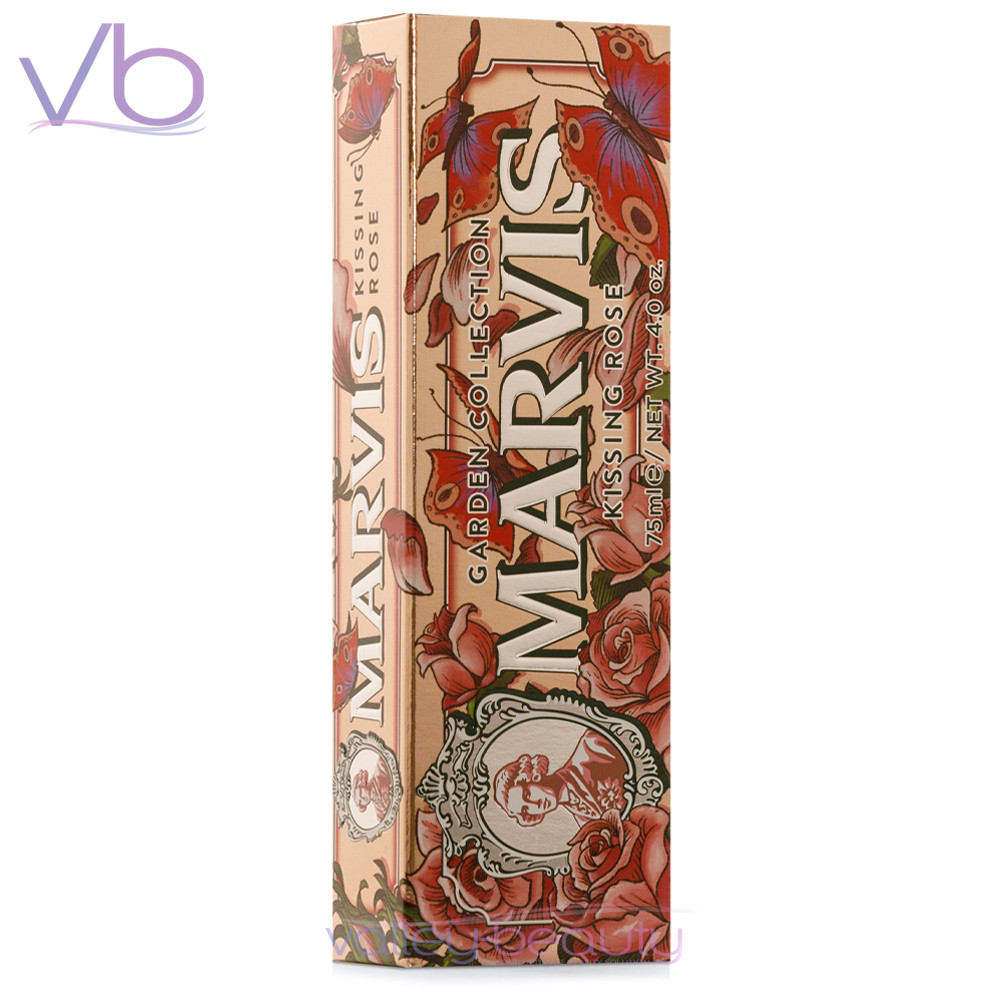 Marvis Kissing Rose | Rich and Creamy Toothpaste with Bulgarian Rosy Flavor
