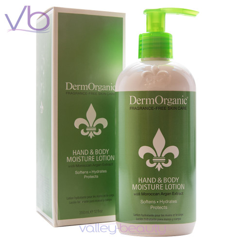 DermOrganic Hand & Body Moisture Lotion with Moroccan Argan Extract