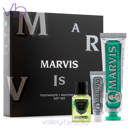 Marvis Toothpaste + Mouthwash Gift Set | Beautifully Crafted Box