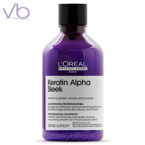 L'Oréal Keratin Alpha Sleek Shampoo | Professional Anti-Frizz Shampoo
