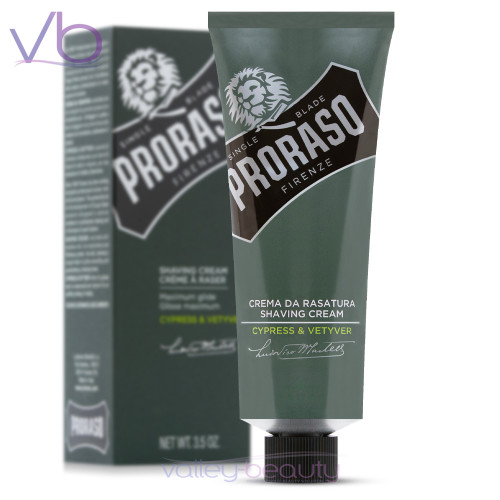 Proraso Cypress & Vetyver Shaving Cream | Highly Concentrated Formula for Single Blades