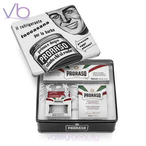 Proraso Vintage Toccasana Shaving Set | Sensitive Skin Formula - Green Tea & Oatmeal