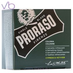 Proraso Cypress Vetyver Cologne Tissues Natural Aftershave