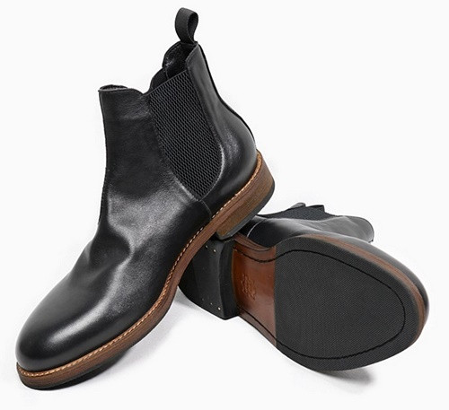 Gents black leather Chelsea boots