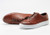 Brown leather gents classic trainers