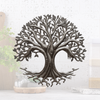 Modern Tree of Life, Garden Metal Plaque, Indoor and Outdoor Wall Décor 23" Haitian Art