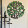It's Cactus New Painted Tree of Life Wall Decor with Birds, Decorative Family Living Room Ideas, Handmade in Haiti, 17" X 17"…