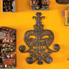 Veve Erzulie Freda, Metal Wall Hanging Sculpture, Eco-Friendly Fair Trade Veve Erzulie Freda, Metal Wall Hanging Sculpture, Eco-Friendly Fair Trade