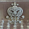 Veve Erzulie Freda, Metal Wall Hanging Sculpture, Eco-Friendly Fair Trade Veve Erzulie Freda, Metal Wall Hanging Sculpture, Eco-Friendly Fair Trade