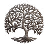 Wall Hanging Tree of Life, 17 Inch Round, Handmade, Spring Garden Home Decorations, Haitian Metal Sculpture