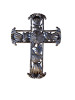 Metal Cross Home Decor, Folkart Religious Cross, Sacred Wall 8.5 x 11 Inches