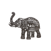 Elephant, Metal Elephant, Metal Floral Elephant, Floral Elephant with Tusks, Flower Elephant, Metal Floral Elephant 