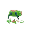 Handcarved Mexican Folk Art, Colorful Floral Green Pig with Wings, Magical Oaxacan Alebrije