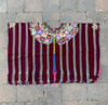Vintage Guatemalan Huipil, Patzun Guatemala Huipil, Guatemalan Blouse, Burgundy Guatemalan blouse