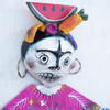 Coconut Doll, Day of the Dead Doll, Handcarved Day of the Dead Doll, Doll Decor, Doll Sculpture 