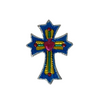 Tin Cross, Religious Tin Cross, Tin Cross Ornament, Colorful Tin Cross, Colorful Mexican Tin Folk Art, Mexican Tin Decor