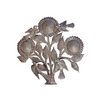 Floral Sculpture, Metal Flower Sculpture, Birds on Flowers, Garden Birds & Flowers, Floral Wall Sculpture 