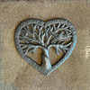 handmade Haitian metal ornament, tiny tree of life heart ornament, fair trade recycled metal art, Haitian handmade gift, eco-friendly Christmas ornament