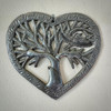 nature-inspired wall art, heart tree ornament handmade, bird in tree metal art, fair trade holiday décor, Haitian artisan ornament, sustainable handmade home accents.
