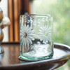 Vintage Mexican Etched Glass, Rose Ann Hall Condessa Double Old Fashioned Glass, Handblown Glass, Mexican Glass, Kitchen & Home Decor, Floral Engraved Glass, Old Fashinoed Floral Glass