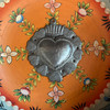 Metal Heart, Milagro Heart, Sacred Heart, Handmade Heart, Religious Heart, Metal Sacred Heart, Handmade Haitian Metal Art, Christmas Heart Ornament, Religious Ornament