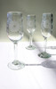 Vintage Mexican Etched Glass, One Rose Ann Hall Condessa Clear Floral Champagne Flute, Handblown Dishware