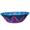 Hand Woven Coil Method Toluca Basket Green, Purple,Red and Pink