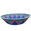 Hand Woven Coil Method Toluca Basket Green, Purple,Red and Pink