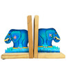 Colorful Hand Painted Bookends Handmade in Haiti, Elephant