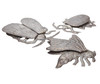 Set of 3 Garden Bugs and Beetles,Haitian Metal Art, Patio Decor
