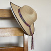 Trenzado Collection, Hatband Handwoven Silk Wrap Around Adjustable Purple Tones, Colorful, Western Guatemala, Cowboy Hatband