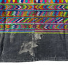 Vintage Guatemalan Huipil from San Juan Comalapa faded Black background