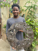 Handcrafted Haitian Metal Art, Flower and Butterfly Wreath 23" by Soulouque Frantzley Handcrafted Haitian Metal Art, Flower and Butterfly Wreath 23" by Soulouque Frantzley