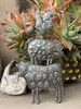 cow pig rooster, Town Musicians of Bremen, Haitian inspiration, Metal Art Stacking Animals by Theo Jeanty
