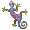 Gecko, Bright Colorful Whimsical Haiti Metal Art Gecko, Bright Colorful Whimsical Haiti Metal Art