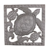 Turtle Family  Wall Decor, Swimming through the Kelp, Haiti Metal Art