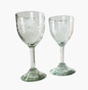 Handblown Etched Mexican Wine or Water Glasses Handblown Etched Mexican Wine or Water Glasses