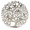 Tree of Life with Fluttering Birds Among the Branches, Haitian Metal Art Tree of Life with Fluttering Birds Among the Branches, Haitian Metal Art