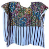 Vintage Guatemalan Huipil Blouse Top Handwoven Embroidered Birds Santiago Atitlán